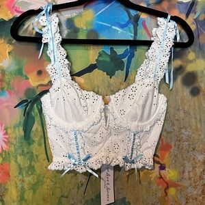 For Love and Lemons lace eyelet bustier